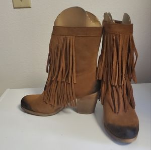 Ralph Lauren Denim&Supply MINA leather fringe boot